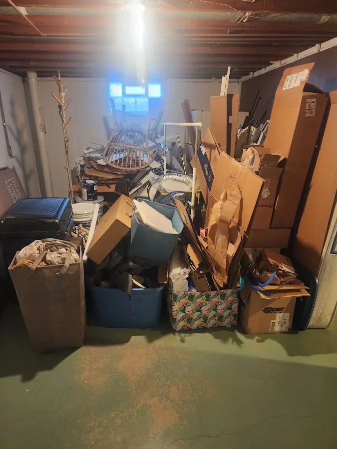 Roll-off dumpster container at job site for 4 Yard Dumpster Rental in Silver Spring